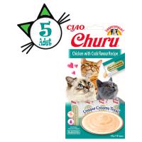 Ciao Churu 4x14Gr Püre Tavuk&Yengeçli Kedi Maması 5Adet