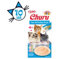 Ciao Churu 4x14Gr Ton&Taraklı Püre Kedi Maması 10Adet