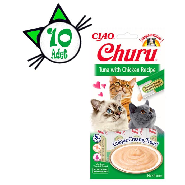 Ciao Churu 4x14Gr Püre Ton&Tavuk Kedi Maması 10Adet