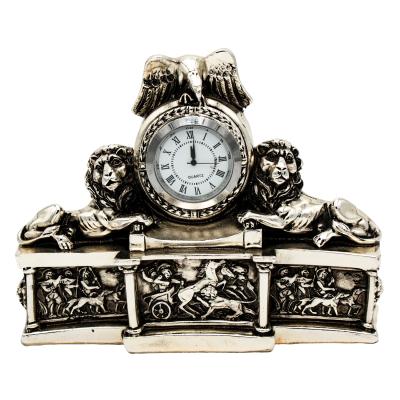 Roma Saati  15cm Dekoratif 925Ayar Gümüş Kaplama Biblo 