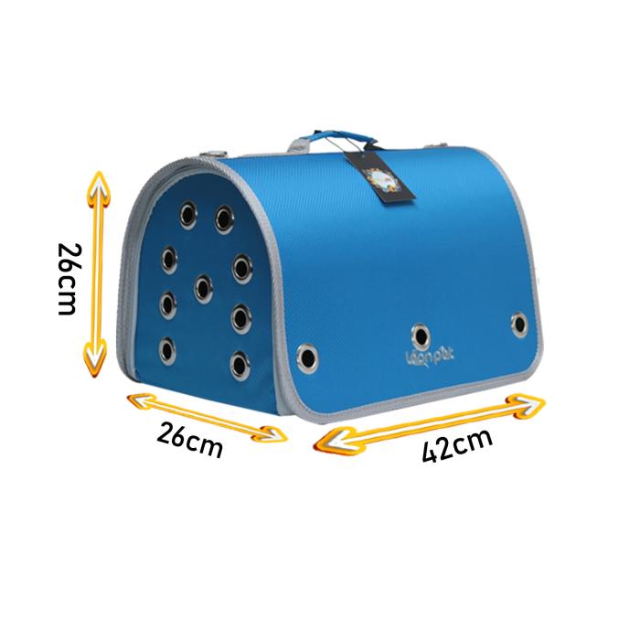 Fly Bag Kapalı Mavi Renk Evcil Taşıma Çantası