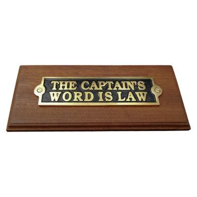 Kaptanın Kanun Sözü Duvar Süsü 
