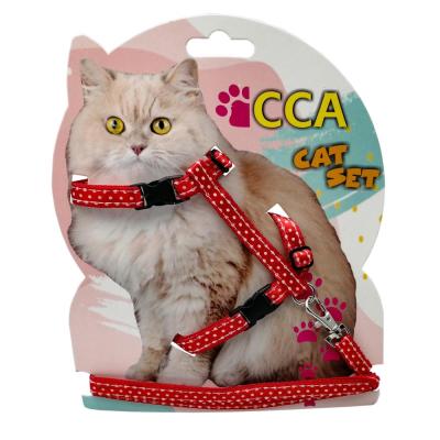Kedi Puantiyeli Gögüs Tasması Kırmızı Renkli CCA