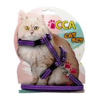 Kedi Puantiyeli Gögüs Tasması Mor Renkli CCA