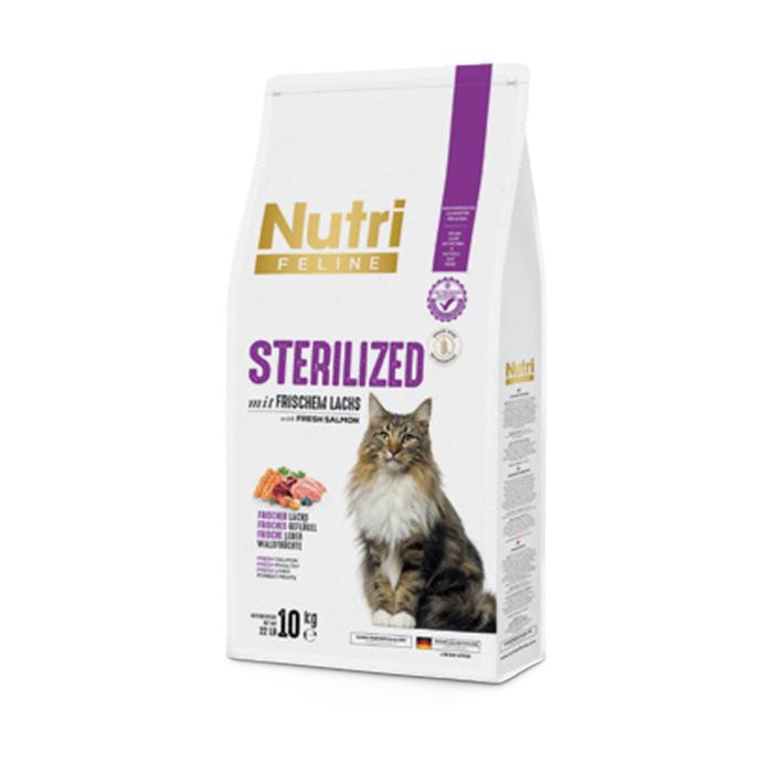 Sterilized Somon Etli 10Kg Nutri Feline Kedi Maması