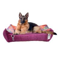 Mor Yıkanabilir Yastıklı TML  Köpek Yatağı XLarge