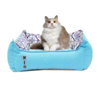 Turkuaz  Yıkanabilir Yastıklı TML  Kedi Yatağı Medium