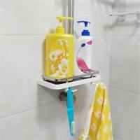 Petinka® Banyo Direğine Asılabilir Köşelik Şampuanlık Sabunluk Çift Askılı Düzenleyici Raf Paslanmaz