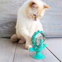 Petİnka® Vantuzlu Zilli İnteraktif Dönebilen Mama Kaplı Renkli Eğlenceli Eğitici Kedi Oyuncağı