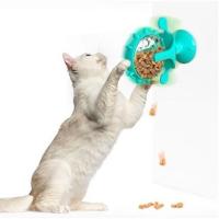 Petİnka® Vantuzlu Zilli İnteraktif Dönebilen Mama Kaplı Renkli Eğlenceli Eğitici Kedi Oyuncağı