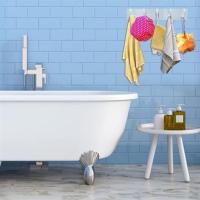 BUFFER® 5'li Güçlü Yapışkanlı Şeffaf Duvar Askısı Banyo Mutfak Düzenleyici Pratik Askılık