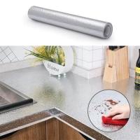 Petİnka® 10 Metre Kendinden Yapışkanlı Silinebilir Mutfak Tezgah Üstü Sticker Folyo Gümüş Renk