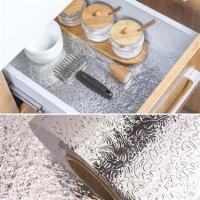 Petİnka® 10 Metre Kendinden Yapışkanlı Silinebilir Mutfak Tezgah Üstü Sticker Folyo Gümüş Renk