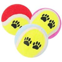 Petİnka®  3lü Renkli Desenli Tenis Topu Kedi Köpek Oyuncağı