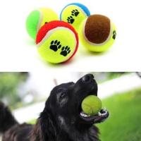 Petİnka®  3lü Renkli Desenli Tenis Topu Kedi Köpek Oyuncağı