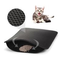 Petİnka® Kedi Tuvalet Önü Kum Toplayıcı Temizleyici Elekli Gri Paspas