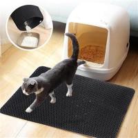 Petİnka® Kedi Tuvalet Önü Kum Toplayıcı Temizleyici Elekli Gri Paspas