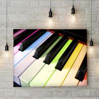 PiMarks Renkli Piyano Tuşları Kanvas Tablo