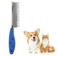 Petİnka® Tüy Açıcı Kedi Köpek Tarağı Tek Taraflı Metal Dişli Evcil Hayvan Bakım Fırçası