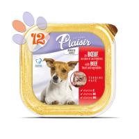 Plaisir Pate 150Gr Sığır Etli Yetişkin 12Adet Yaş Köpek Maması